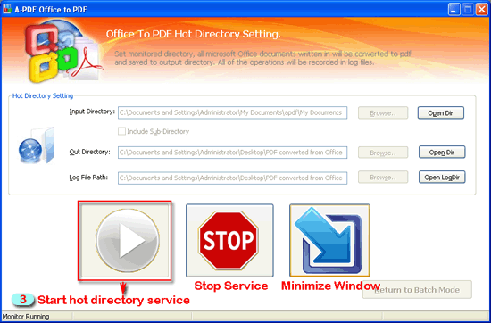 a-pdf office to pdf hot mode service